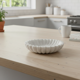 Handcrafted Marble Ruffle Bowl