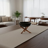 Handcrafted Marble Bowl on Brass Bamboo Stand, Gold Metal Base, Handcrafted Stone Fruit Dish, Elegant Table Centerpiece, Chinoiserie Decor