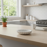 Handcrafted Marble Ruffle Bowl