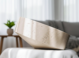 Handmade Travertine Marble Serving Bowl