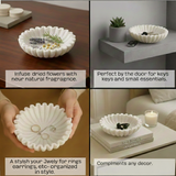 Handcrafted Marble Ruffle Bowl